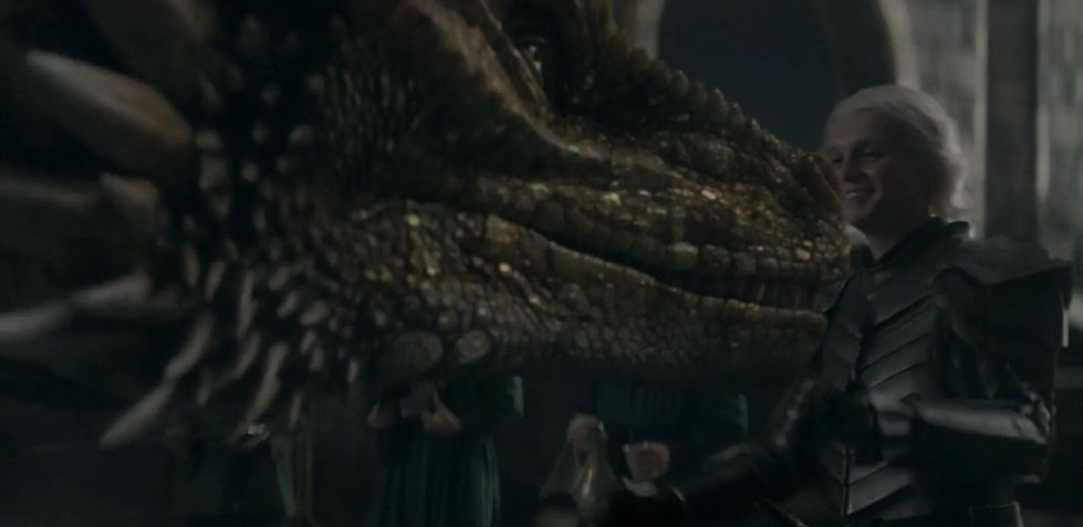 Dragão Sunfyre, em "A Casa do Dragão" / Reprodução/HBO