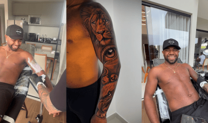 Davi Brito "fecha" braço de tatuagens e relata mal-estar: "Não estou legal"