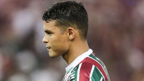 Thiago Silva em campo na vitória por 1 a 0 contra o Palmeiras no Maracanã