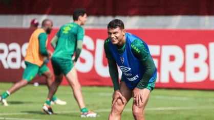 Thiago Silva em treino do Fluminense