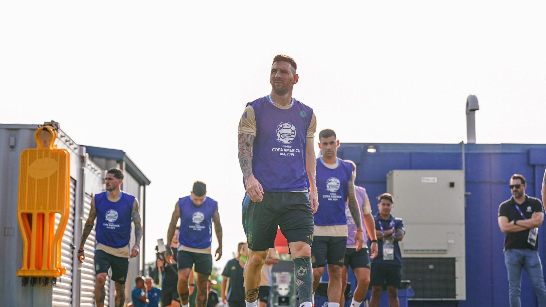 Messi em treino da Seleção Argentina