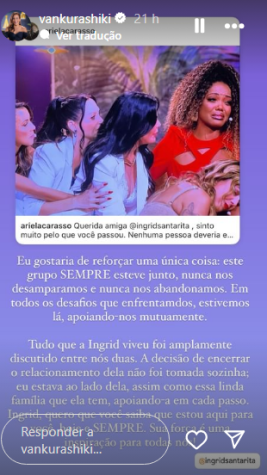 Publicação de Vanessa Kurashiki / Instagram/;@vankurashiki