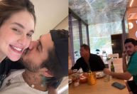 Leonardo e filhos visitam nova mansão de Virginia e Zé Felipe