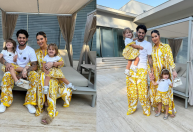 Virginia, Zé Felipe e as filhas combinam look de grife para aniversário; veja