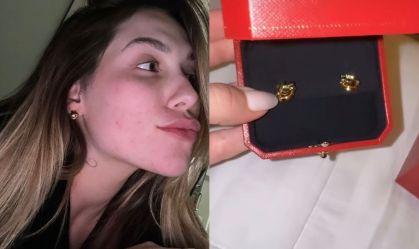Virginia Fonseca mostrou registros de seu novo presente, da grife Cartier