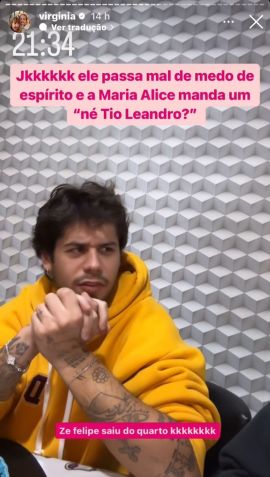 Zé Felipe afirmou que saiu de perto da filha ao vê-la falar com "tio Liandro" / Instagram/Virginia Fonseca