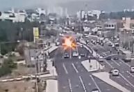 Interceptador de Israel erra drone do Hezbollah no ar e atinge estrada; civis ficam feridos