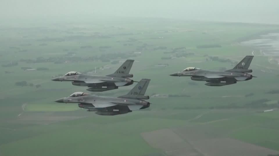 REFILE: File of F-16s, the fighter jets officials say Ukraine has received