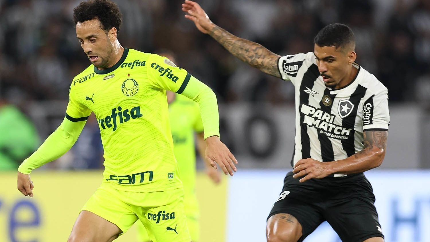 Botafogo venceu o Palmeiras no jogo de ida