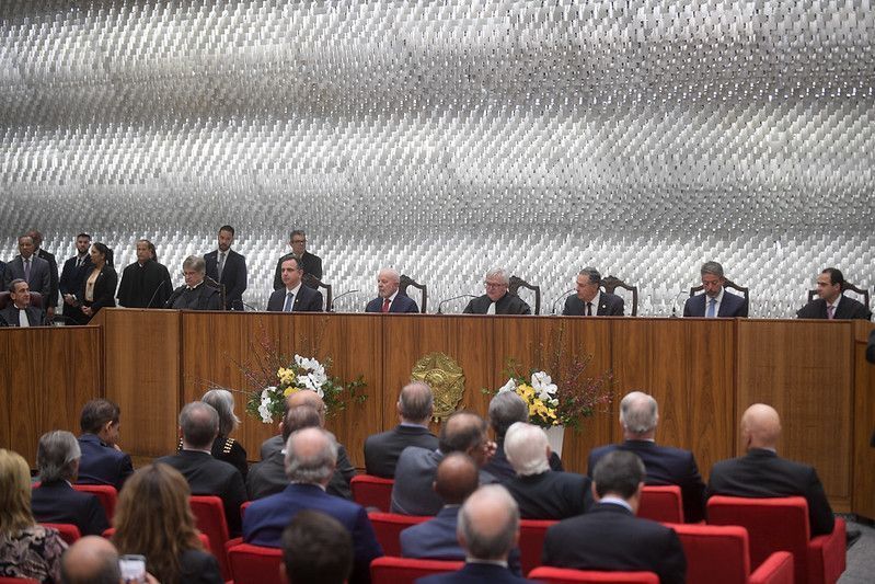 Solenidade de Posse da Presidência do STJ e do CJF para o Biênio 2024-2026. Ministro Herman Benjamin assume o cargo de presidente e ministro Luiz Felipe Salomão assume o cargo de vice-presidente do STJ e do CJF.