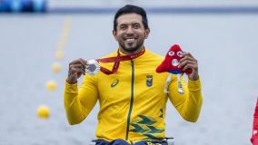 Na canoagem 200m caiaque KL1, Luís Carlos Cardoso ganhou a medalha de prata