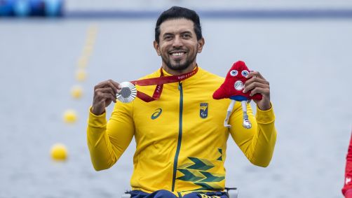Na canoagem 200m caiaque KL1, Luís Carlos Cardoso ganhou a medalha de prata