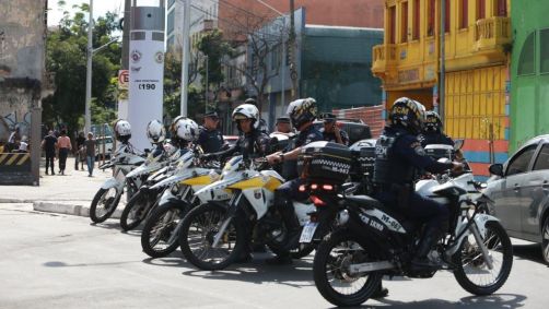 Equipes da GCM durante operação na Cracolândia, em São Paulo