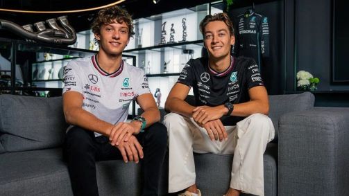 Andrea Kimi Antonelli e George Russell formarão a equipe da Mercedes na Fórmula 1 para a temporada de 2025