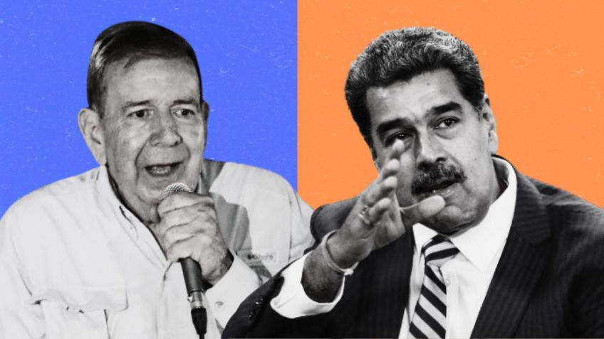 González e Maduro. / Arte com Imagens da Reuters