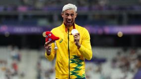 Aser Ramos garantiu a medalha de prata no Salto em distância T36