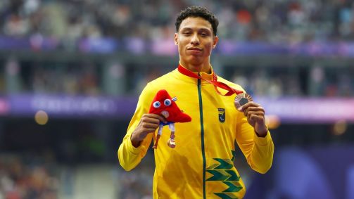 Christian Gabriel levou o bronze no atletismo 200m T37