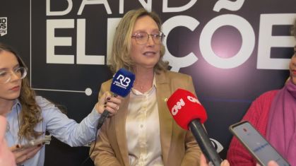 A candidata Maria do Rosário (PT) chega na TV Bandeirantes para debate