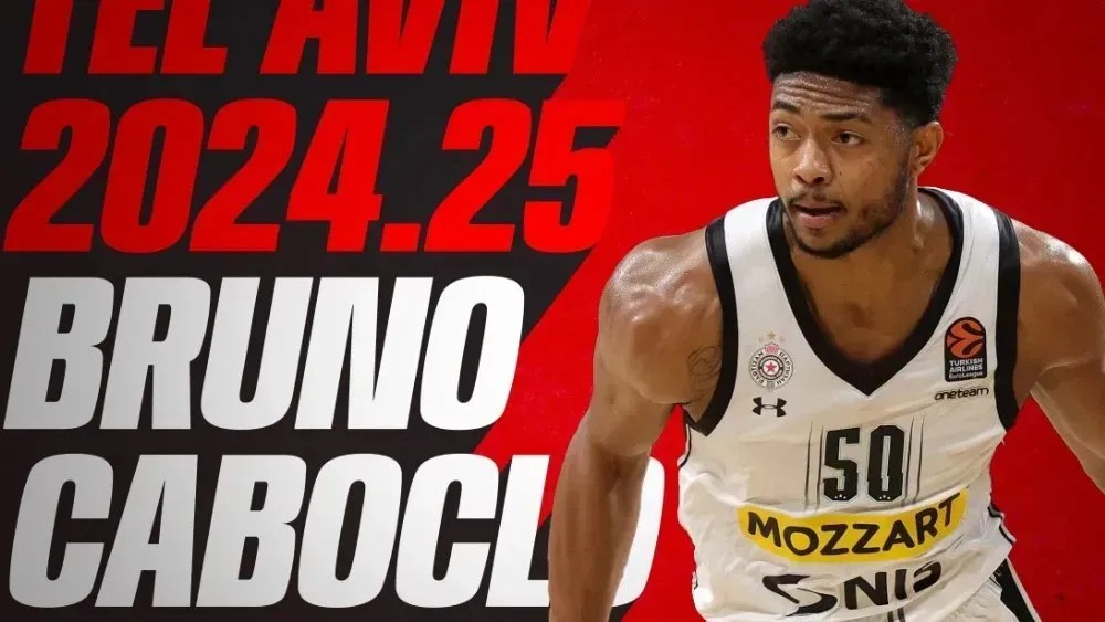 Bruno Caboclo em anúncio como novo pivô do Hapoel Tel Aviv