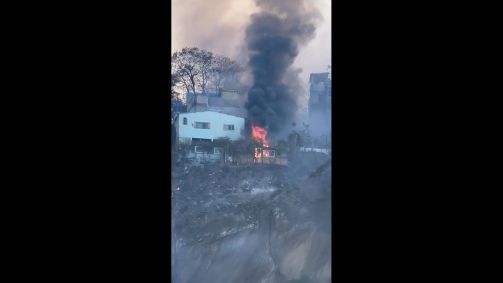 Incêndio no morro Pavão Pavãozinho, no Rio de Janeiro