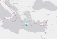 Terremoto de magnitude 5.2 atinge ilha de Creta, na Grécia