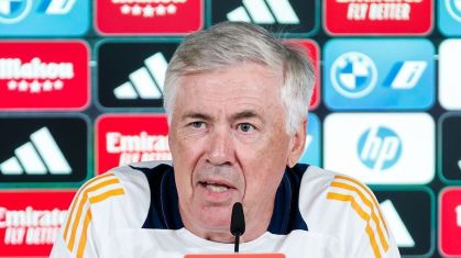 Carlo Ancelotti em entrevista coletiva