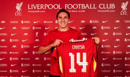 Liverpool anuncia a contratação de Federico Chiesa