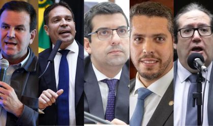 Eduardo Paes (PSD), Alexandre Ramagem (PL), Marcelo Queiroz (PP), Rodrigo Amorim (União Brasil) e Tarcísio Motta (PSOL)