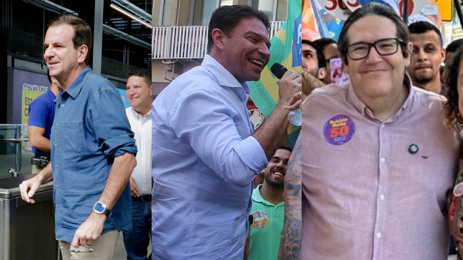 Candidatos à Prefeitura do Rio em campanha 29/08