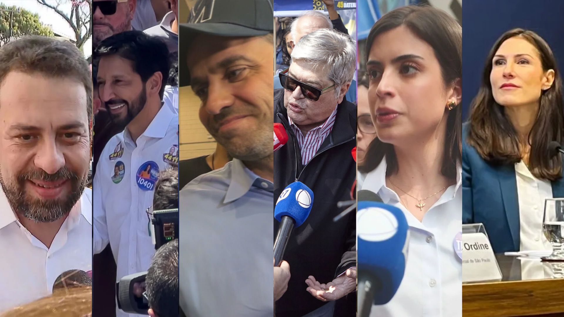 Candidatos à Prefeitura de São Paulo em campanha.