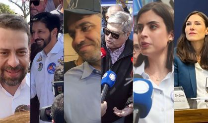 Candidatos à Prefeitura de São Paulo em campanha.