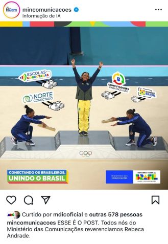 Nova imagem devolve a maior medalhista olímpica brasileira ao pódio / Reprodução/Redes Sociais
