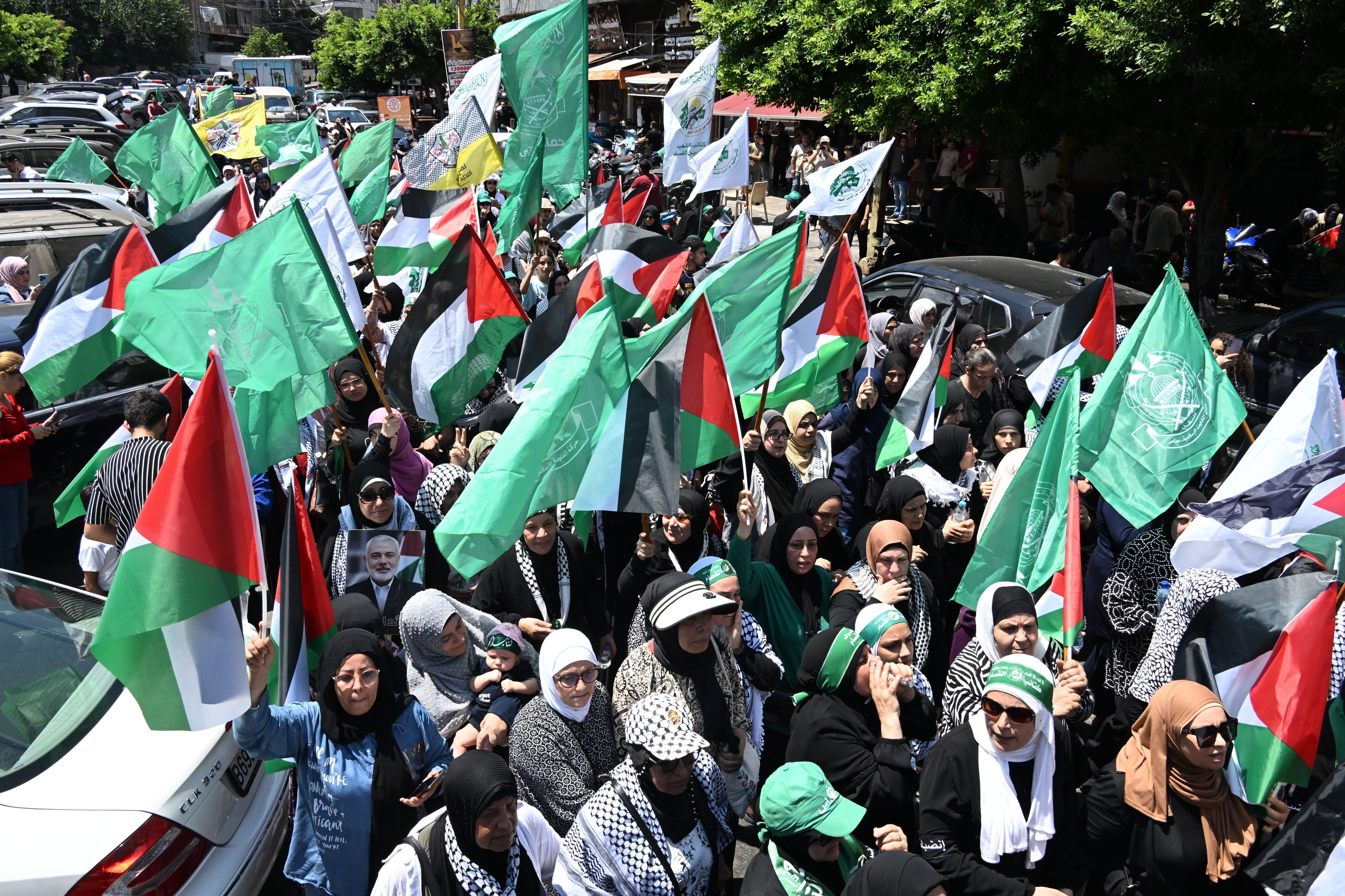 Funeral prayer in absentia for Hamas political chief Ismail Haniyeh in Lebanon