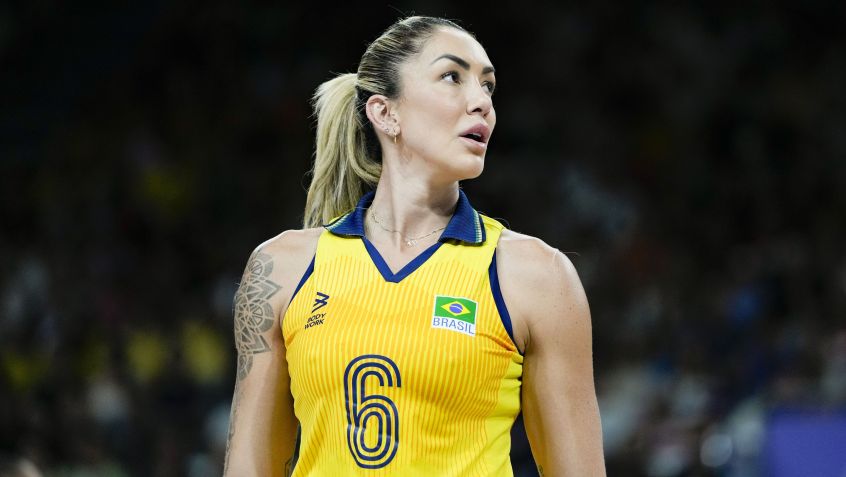 Thaisa durante a disputa pelo bronze contra a Turquia / Jari Pestelacci/Eurasia Sport Images/Getty Images