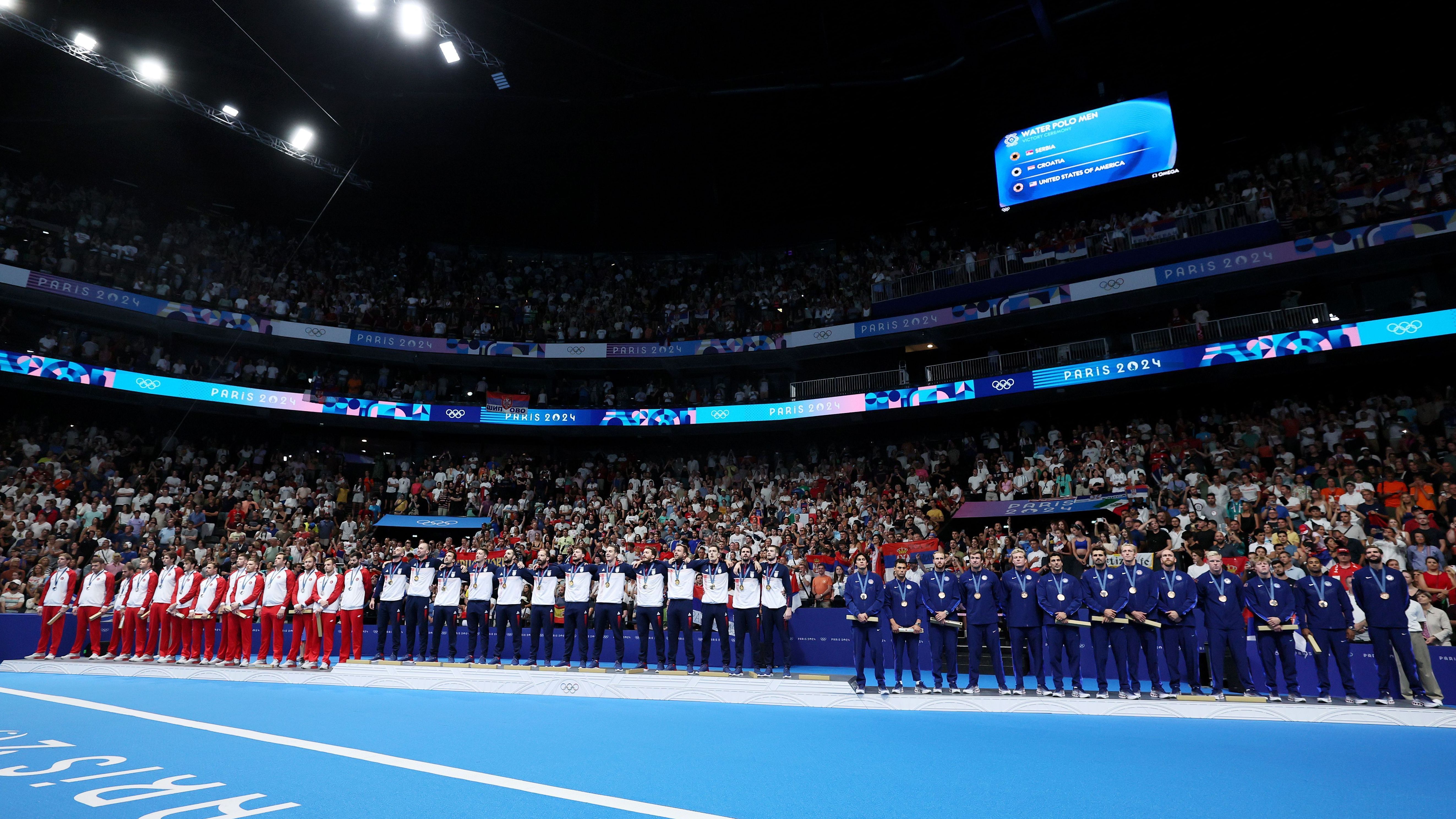 Cerimônia de entrega de medalhas em Paris 2024