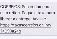 Correios alertam sobre golpe cobrando taxa para retirar encomenda
