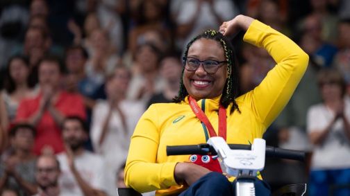 Lídia Cruz conquistou a medalha de bronze na natação nos 150m medley SM4