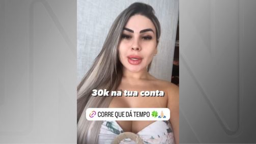 Horas antes da operação policial, influenciadores Gladison Pieri de Abreu e Pamela Pavão de Souza ainda anunciavam os sorteios