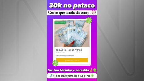 Horas antes da operação policial, influenciadores Gladison Pieri de Abreu e Pamela Pavão de Souza ainda anunciavam os sorteios