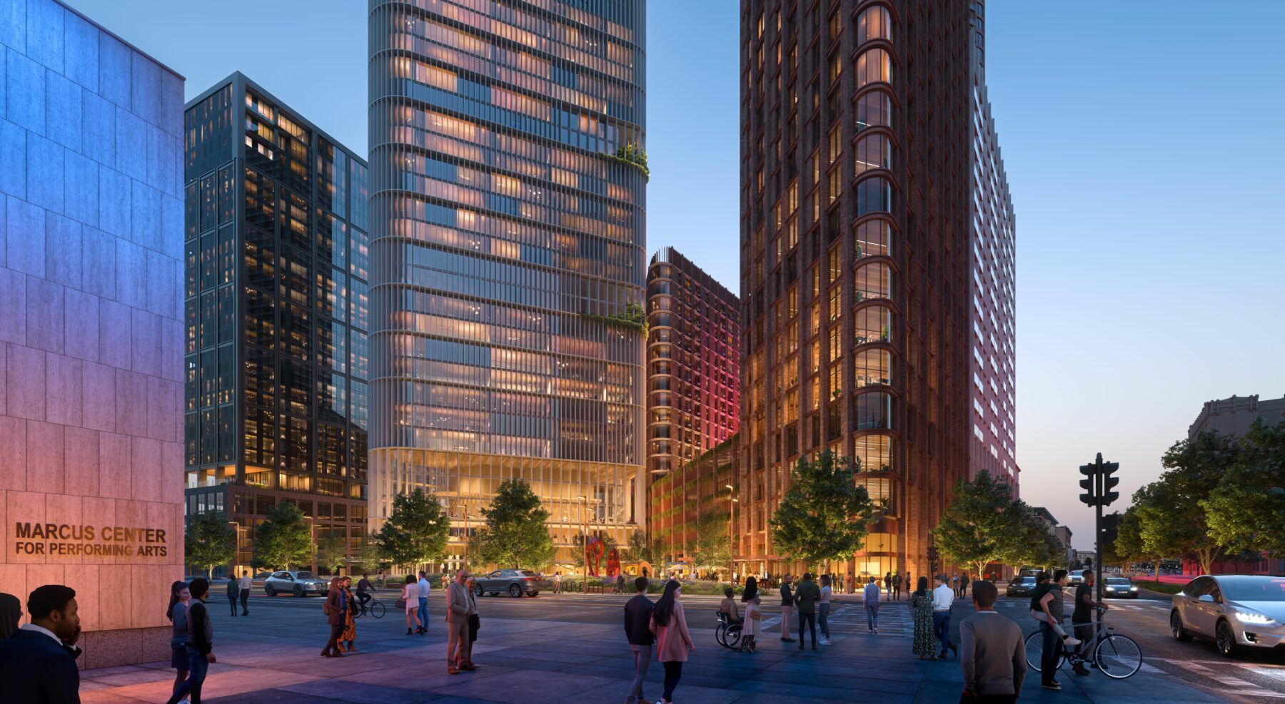 Escritório Michael Green Architecture (MGA), de Vancouver, no Canadá, vai remodelar o Marcus Performing Arts Center, em Milwaukee, nos EUA