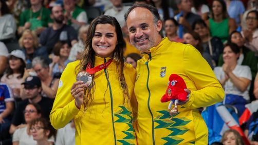 Mariana Gesteira conquistou a medalha de bronze na natação 100m costas S9