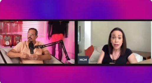 María Corina Machado em entrevista ao youtuber Chente • Reprodução/YouTube
