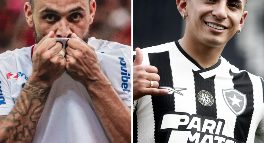 Moisés e Almada, os dois reforços mais caros da história do Fortaleza e Botafogo
