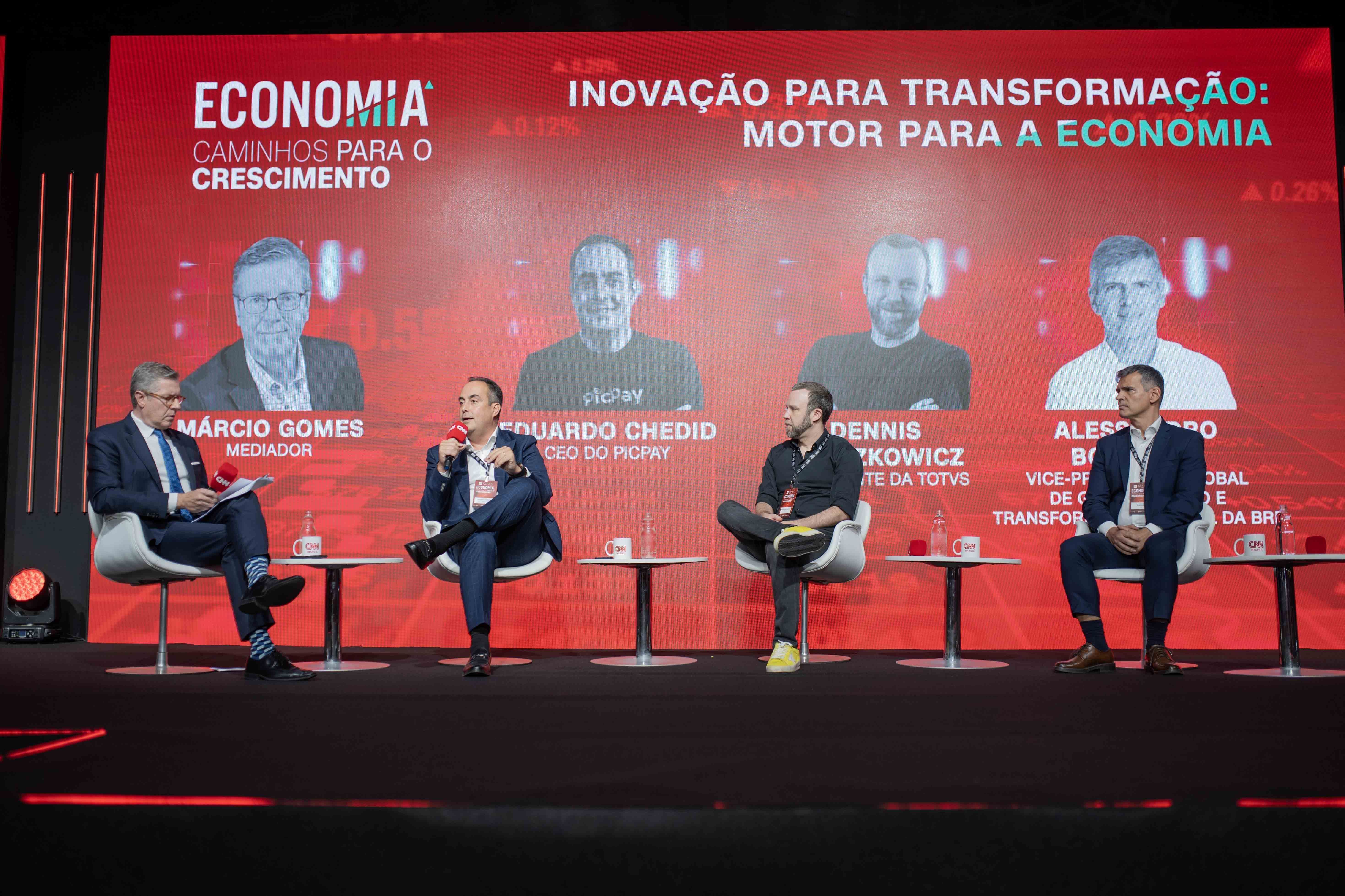 Painel "Inovação para transformação: motor para a economia" do CNN Talks: Caminhos para o crescimento