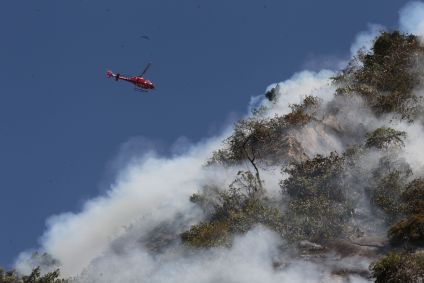 Incêndio no morro Pavão Pavãozinho, no Rio de Janeiro