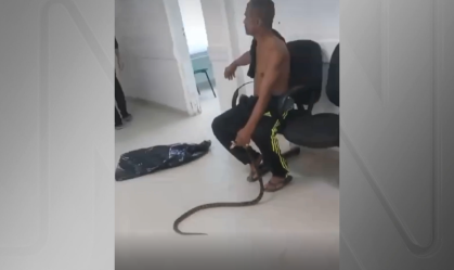 homem cobra hospital