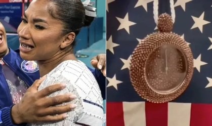 Rapper americano presenteia ginasta com relógio de bronze