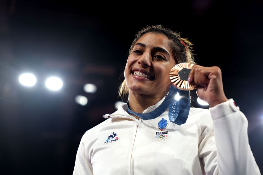 Judoca francesa Shirine Boukli se consagrou com a medalha de bronze / Foto: Buda Mendes/Getty Images