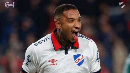 Juan Izquierdo comemora último gol com a camisa do Nacional