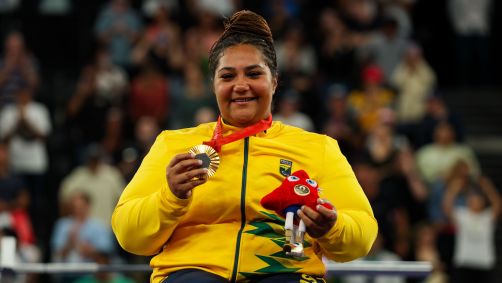 Tayana Medeiros, medalha de ouro no halterofilismo até 86kg